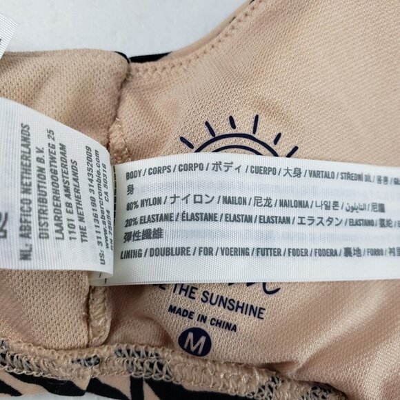 Hollister Animal Print Bikini Womens Medium Tan Two Piece Cheeky Bottom Swimsuit - Picture 11 of 15